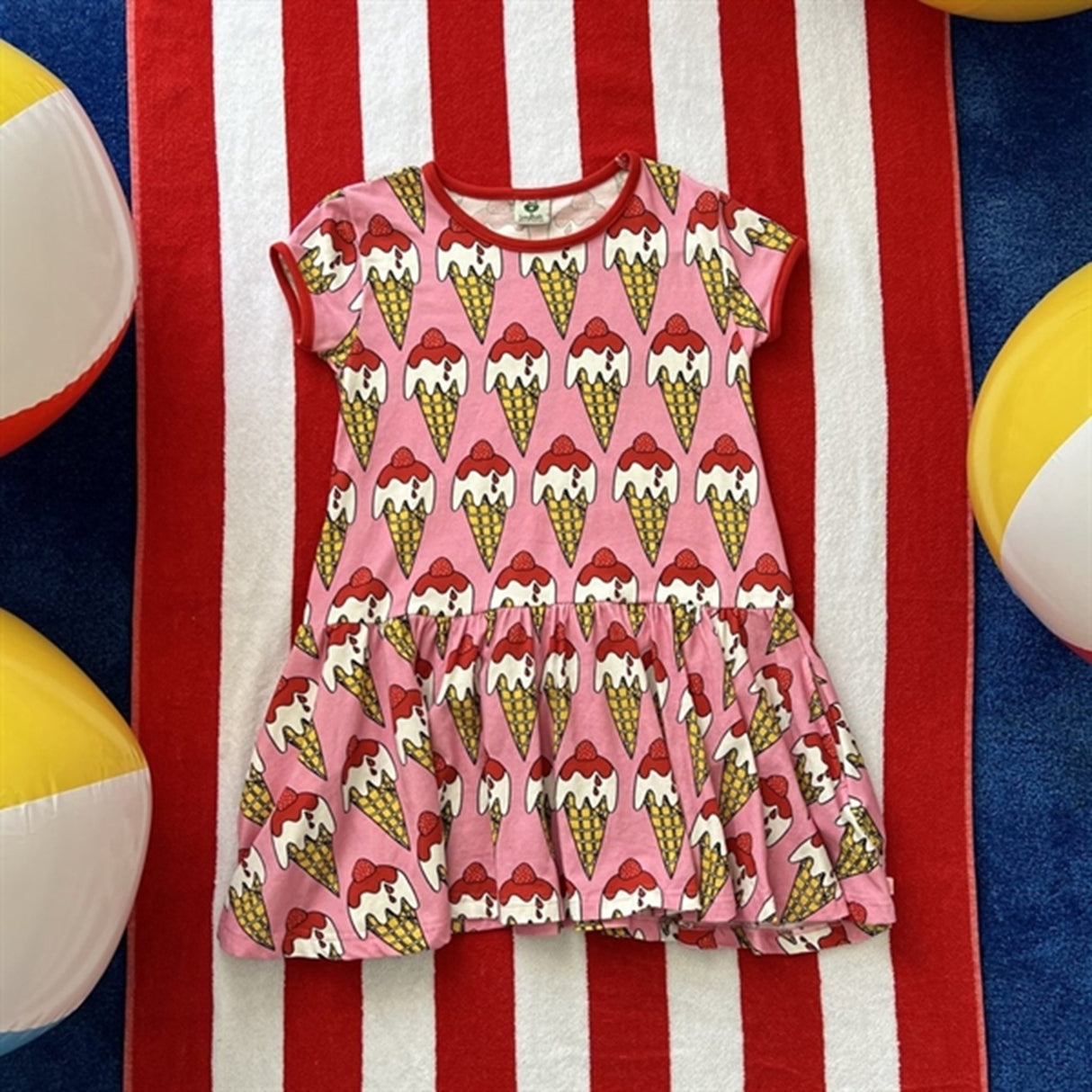 Småfolk Sea Pink Ice Cream Cone Dress 4