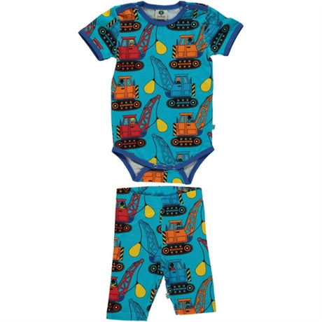 Småfolk Blue Atoll Excavator Body & Shorts Set