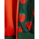 Mini Rodini Strawberries Aop Woven Baseball Jacket Green 3