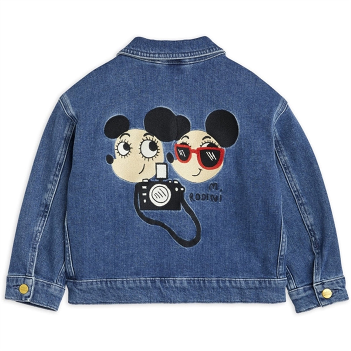 Mini Rodini Ritzratz Emb Denim Jacket Blue 3