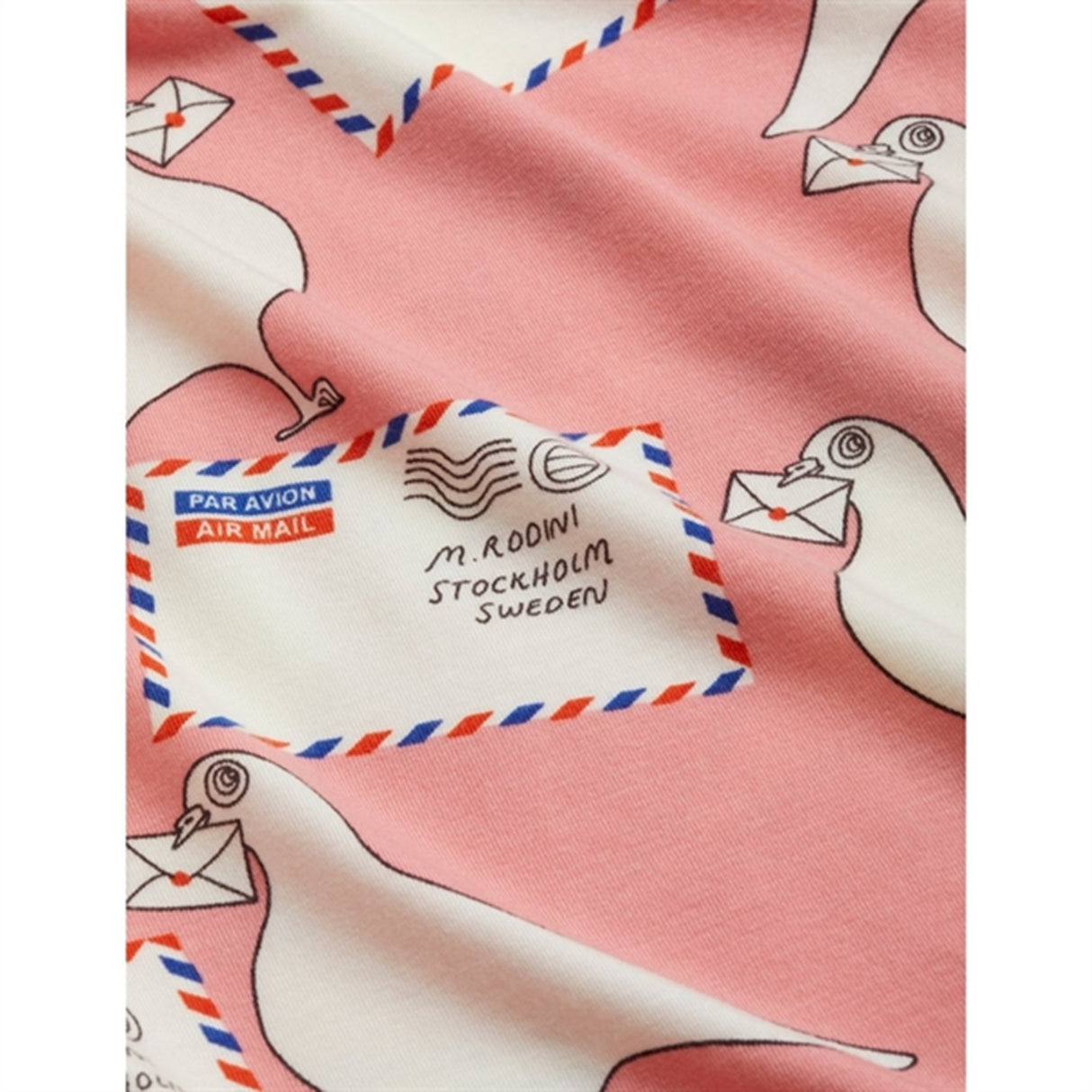 Mini Rodini Pigeons Tencel Aop Leggings Pink 3