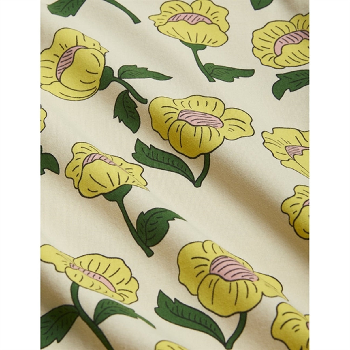 Mini Rodini Flowers Aop Leggings Yellow 2