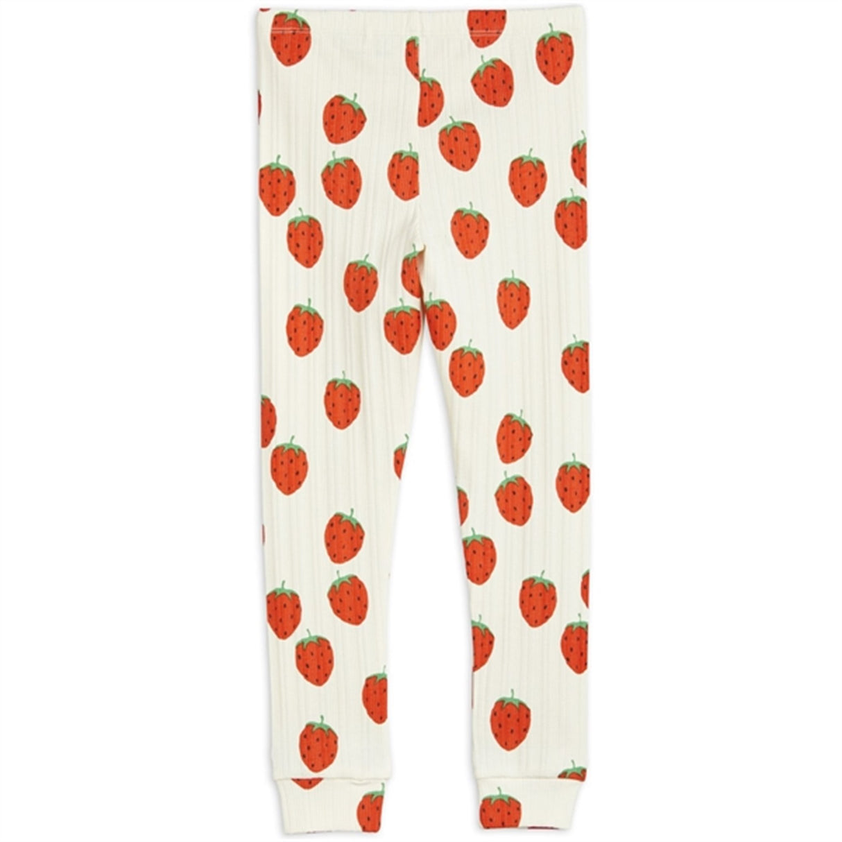 Mini Rodini Strawberries Aop Leggings Offwhite 5