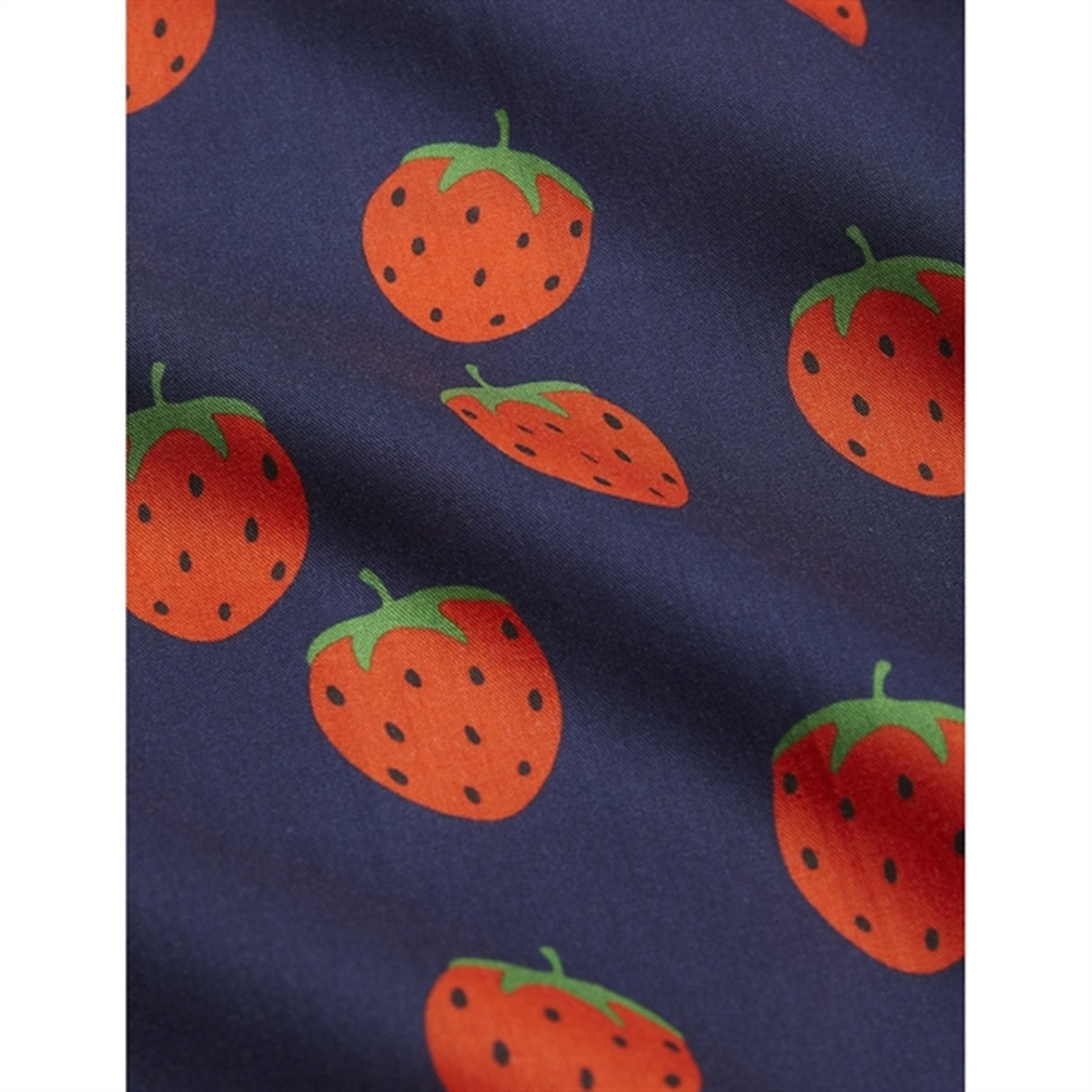 Mini Rodini Strawberries Aop Woven Ss Dress Blue 3