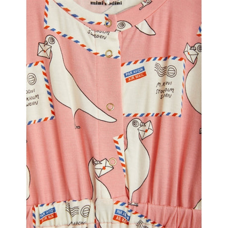 Mini Rodini Pigeons Tencel Aop Summersuit Pink 2