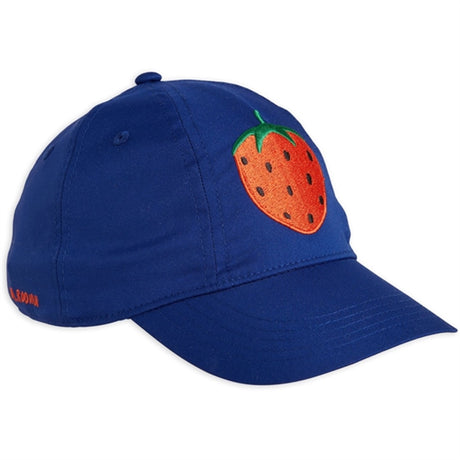 Mini Rodini Strawberries Emb Cap Blue