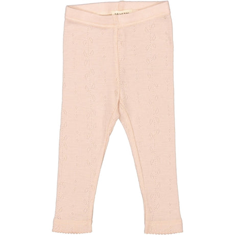 MarMar Wool Pointelle Sheer Rose Leg Leggings