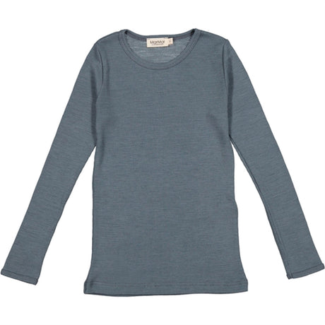 MarMar Wool Rib Stormy Blue Tamra Blouse