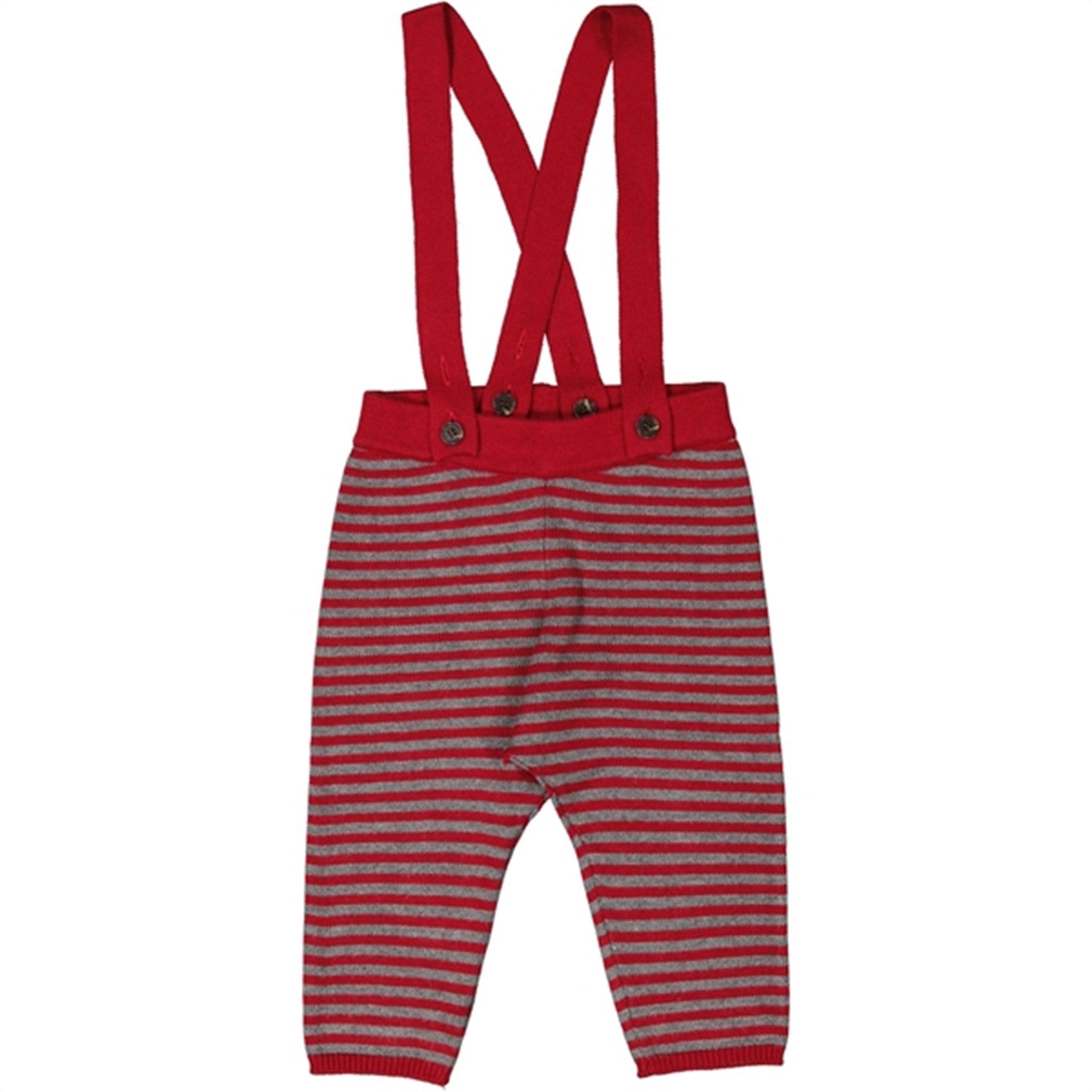 MarMar Hibiscus Red Stripe Pirol Suspender Pants