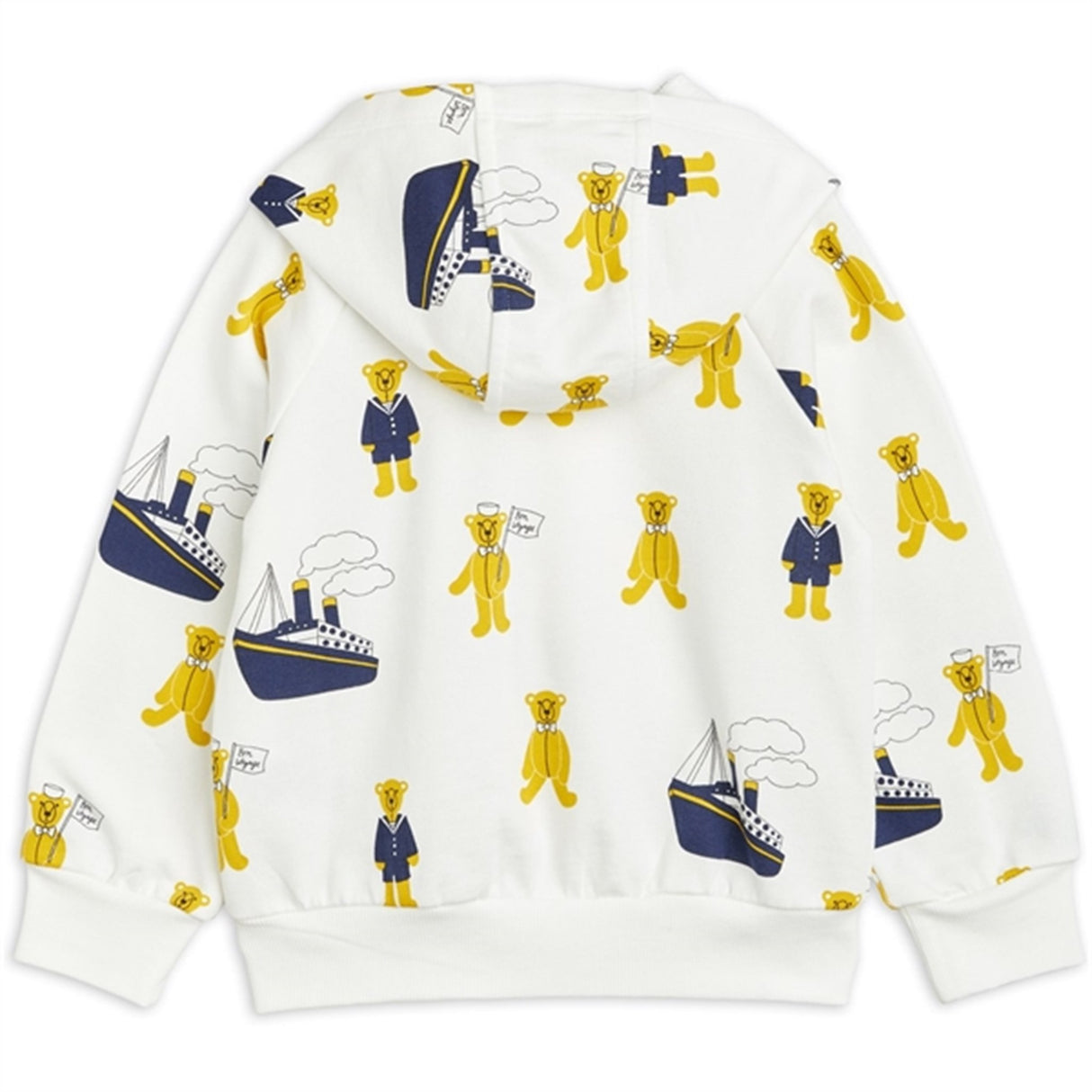 Mini Rodini Teddybears AOP Zip Hoodie White 5