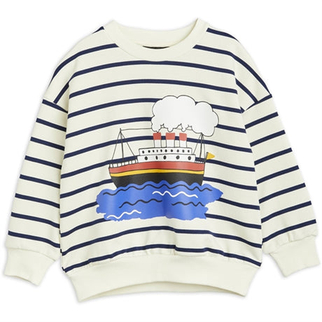 Mini Rodini Ferry Stripe Sweatshirt Blue