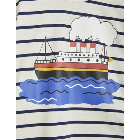 Mini Rodini Ferry Stripe T-shirt Blue 2