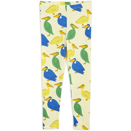 Mini Rodini Pelican AOP Leggings Yellow