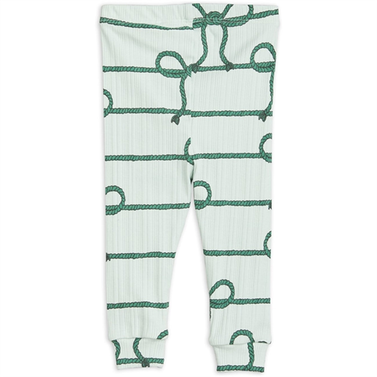 Mini Rodini Rope AOP Baby Leggings Green 3