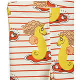 Mini Rodini Unicorn Seahorse AOP Baby Leggings Red 2