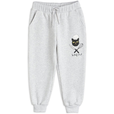 Mini Rodini Chef Cat Sp Sweatpants Grey Melange