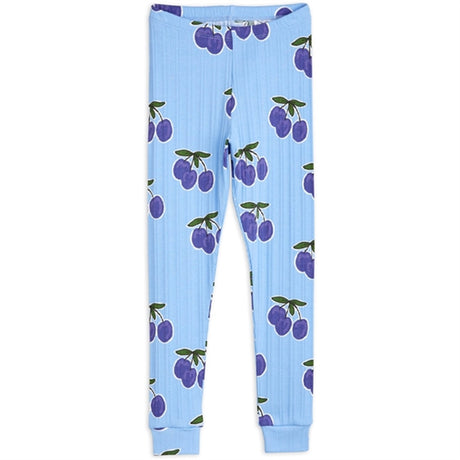 Mini Rodini Plum Aop Leggings Blue