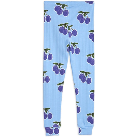 Mini Rodini Plum Aop Leggings Blue 2