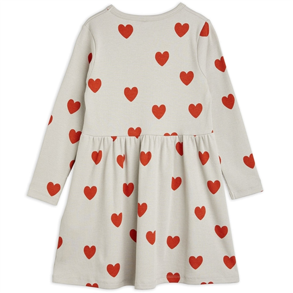 Mini Rodini Hearts Aop Ls Dress Grey 3