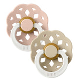 Bibs Boheme Latex Pacifier Glow 2-pak Blush/Vanilla 3