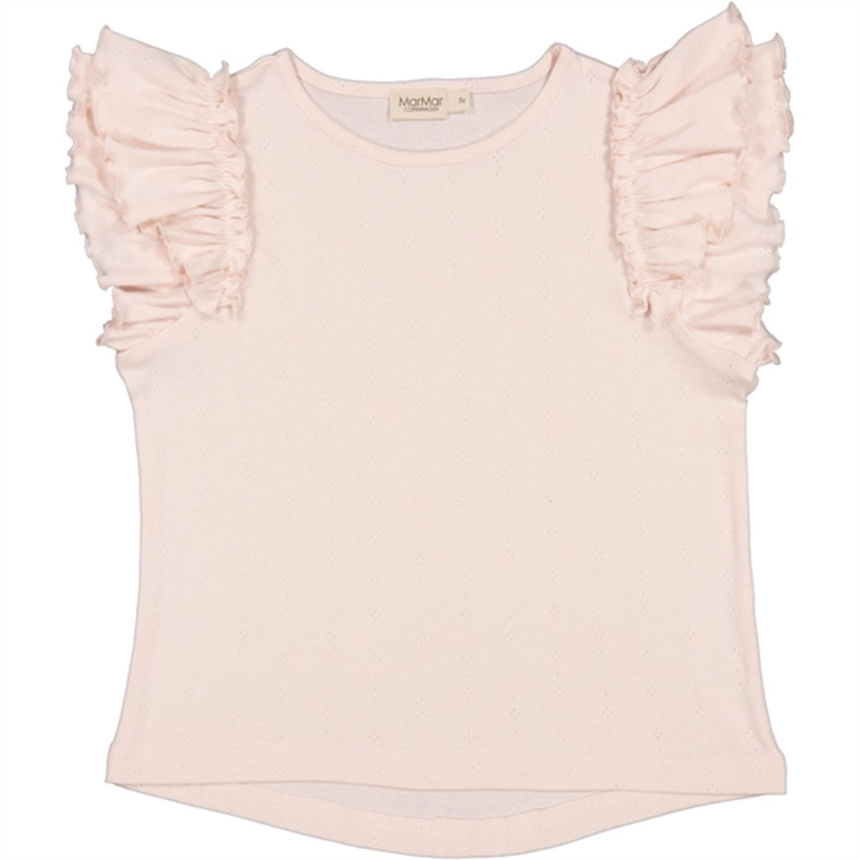 MarMar Modal Pointelle Pink Dahlia Tavora Frill T-shirt