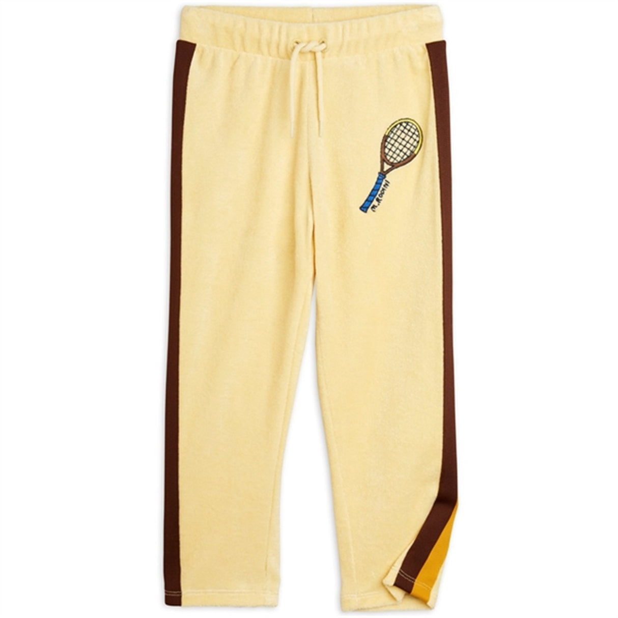 Mini Rodini Yellow Tennis Emb Terry Pants 9
