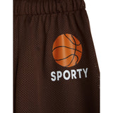 Mini Rodini Brown Basket Mesh Sp Shorts 2