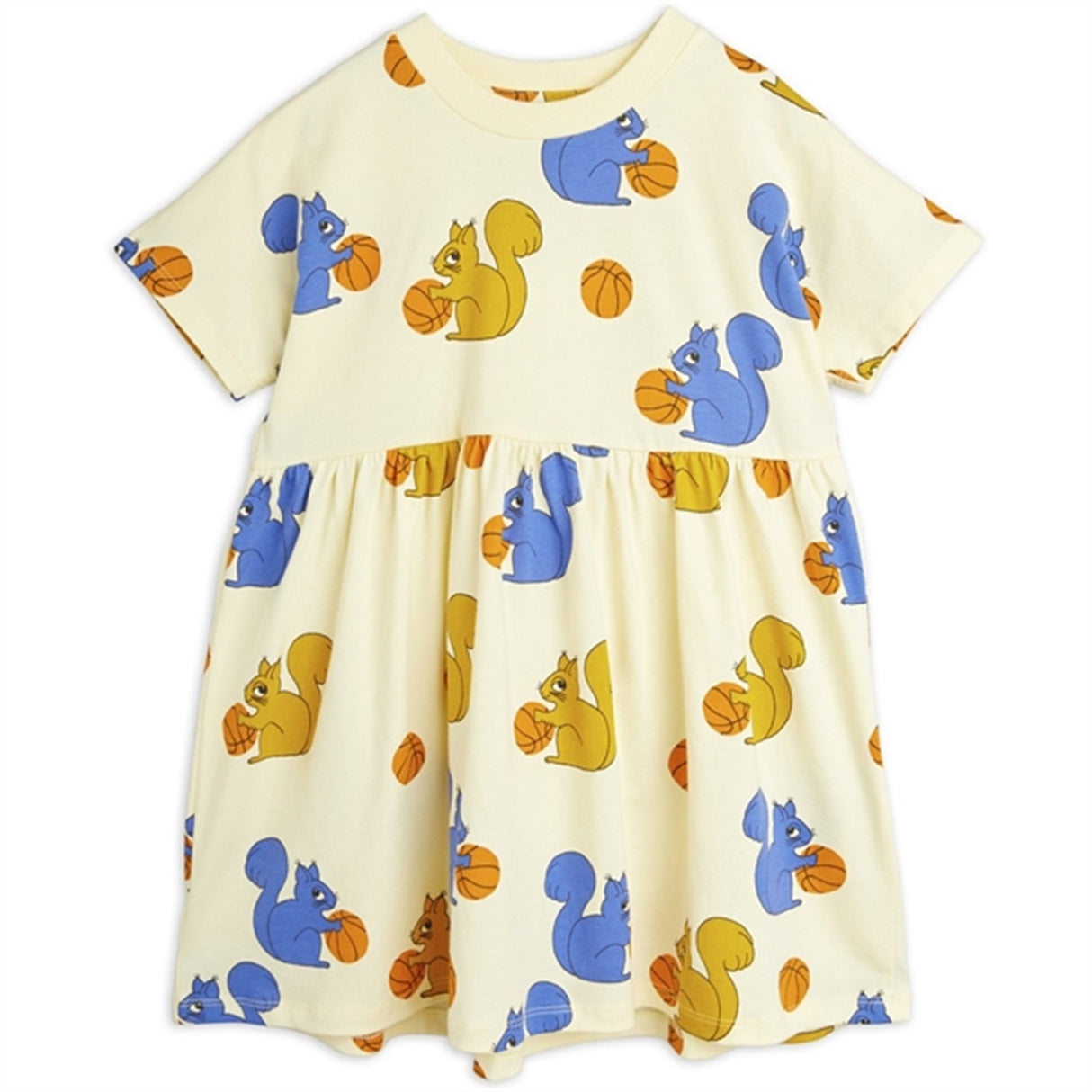 Mini Rodini Yellow Squirrels Aop Dress