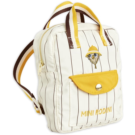 Mini Rodini Offwhite Owl Emb Mini Backpack