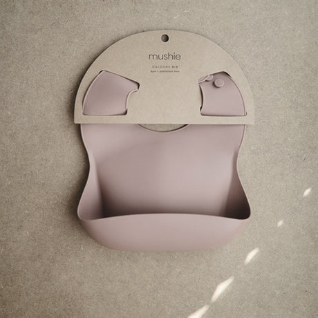 Mushie Silicone Bib Blush 2