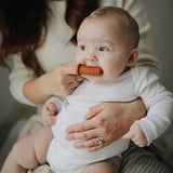 Mushie Finger Toothbrush 2-pack Clay/Shifting Sand