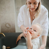 Mushie Finger Toothbrush 2-pack Clay/Shifting Sand