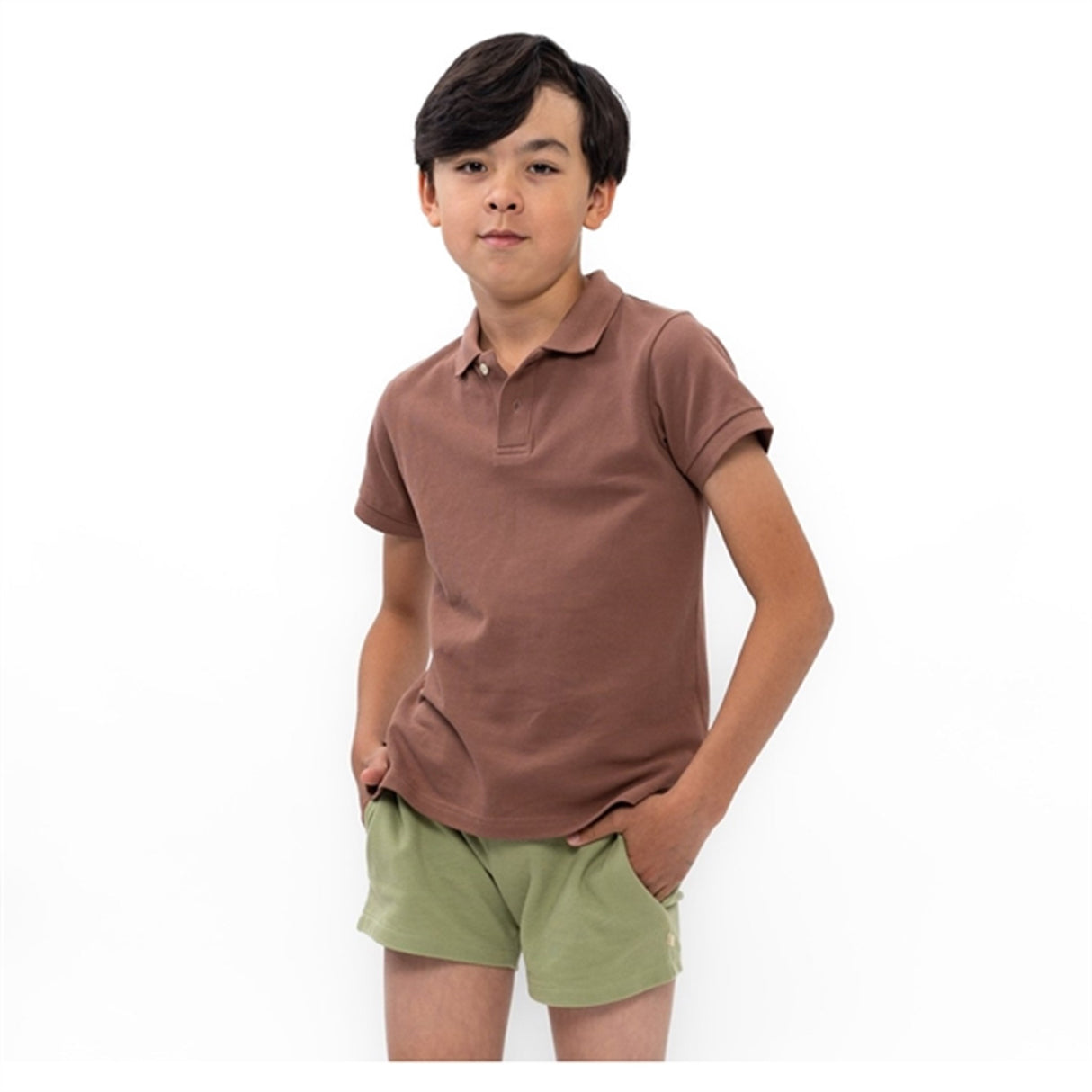 Minimalisma Eiven Polo T-shirt Brownie 4