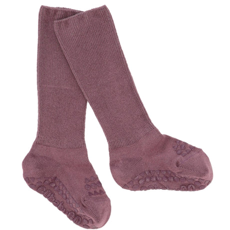 GObabyGO Bamboo Socks Antislip Misty Plum 2