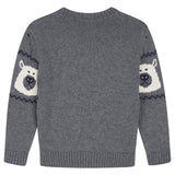 Hust & Claire Mini Wool Grey Pelle Knit