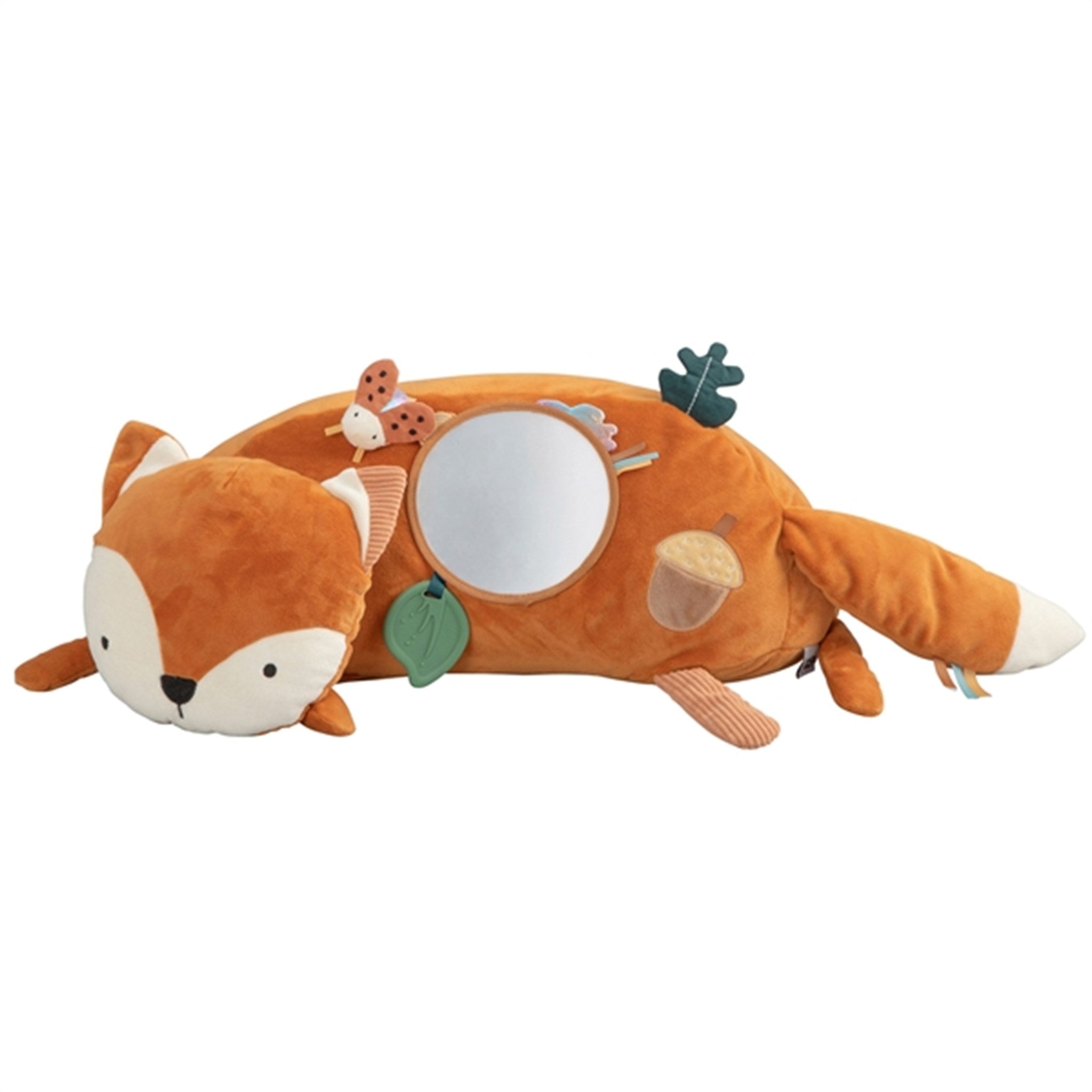 Sebra Tummy Time Pillow Sparky The Fox Dark Orange
