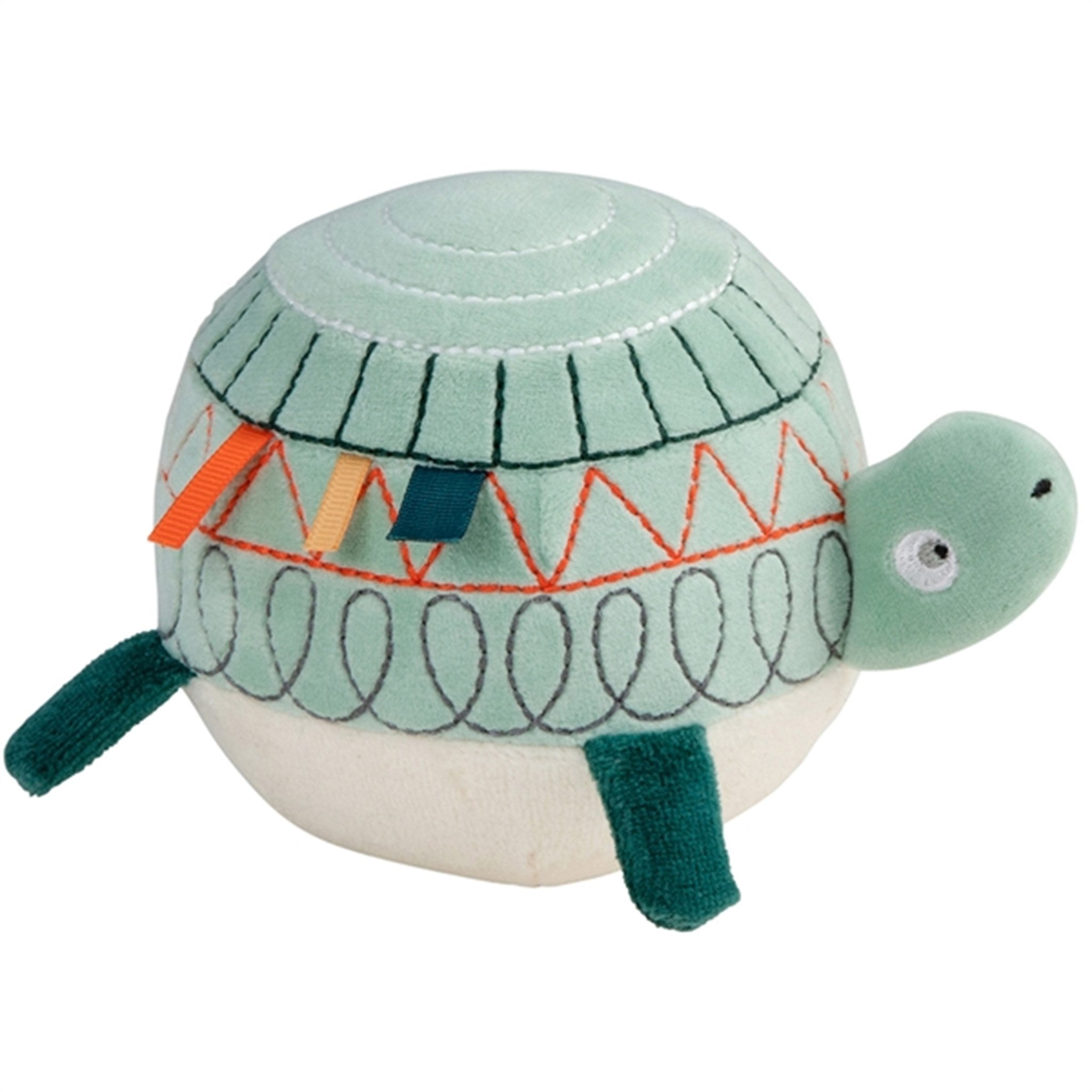 Sebra Fabric Ball With Bell Turbo The Turtle Green