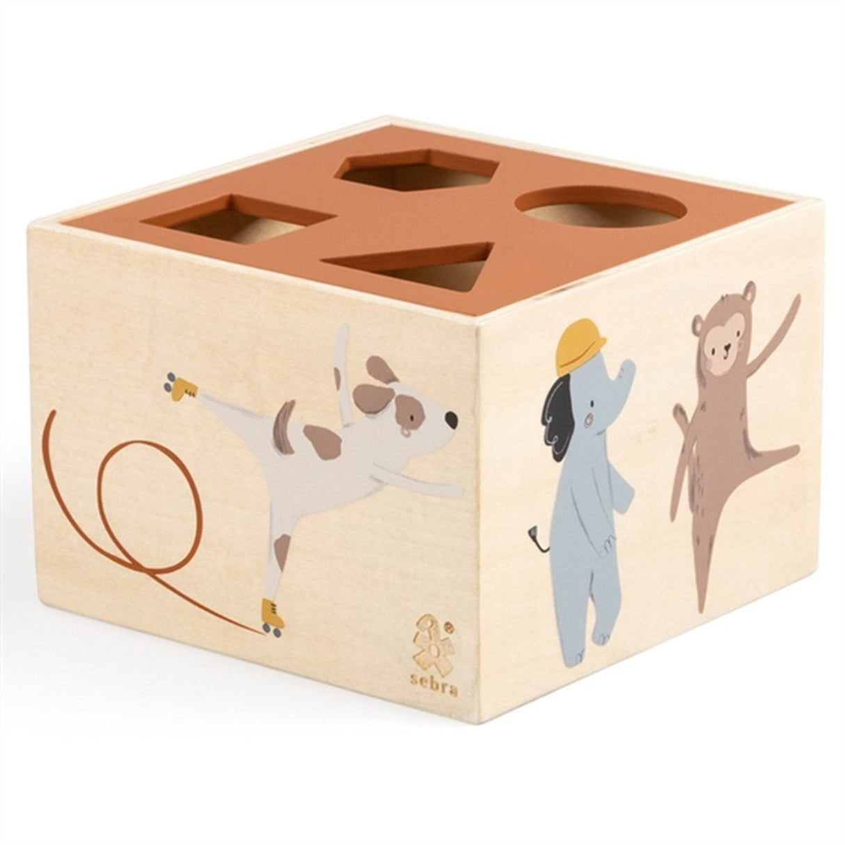 Sebra Wooden Shape Sorter Toes/Builders Multi