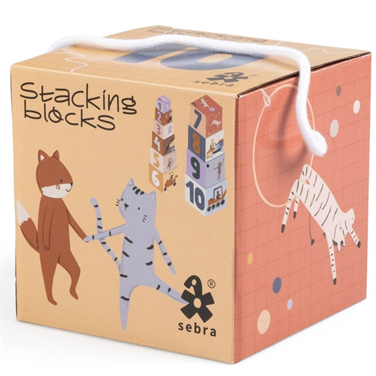 Sebra Stacking Blocks Toes/Builders Multi