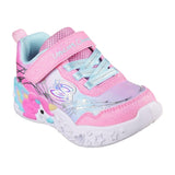 Skechers Unicorn Dreams Ombre Print & Star Shoe Pink Turquoise