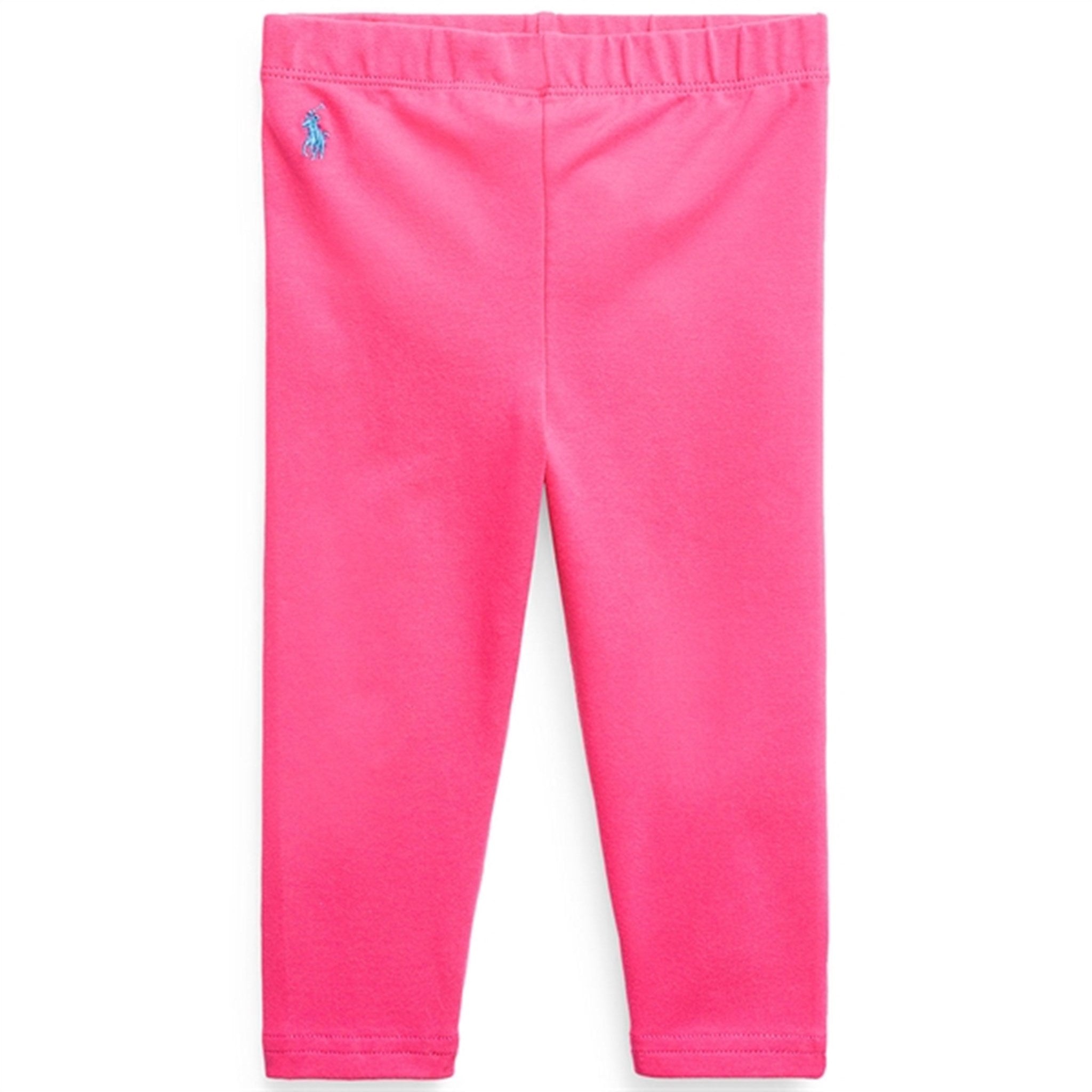 Polo Ralph Lauren Baby Girl Leggings Stretch Jersey Accent Pink/Colby Blue 2