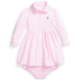 Ralph Lauren Baby Solid Dress Carmel Pink