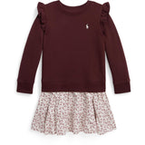 Polo Ralph Lauren Girl Frill Dress Harvard Wine