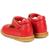 Angulus Starter Mary Janes With Heart and Velcro Red 3