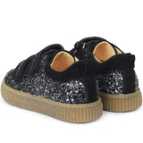 Angulus Sneakers w Velcro Grey Glitter/Black