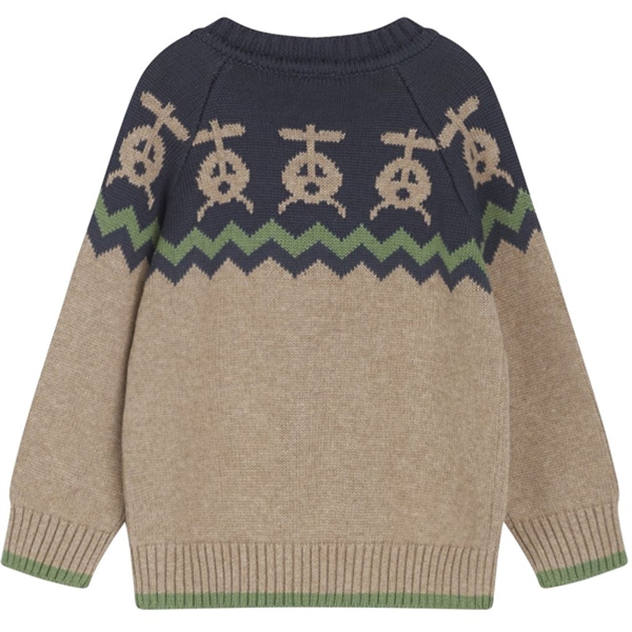 Hust & Claire Mini Deer Brown Melange Porter Knit Sweater 2