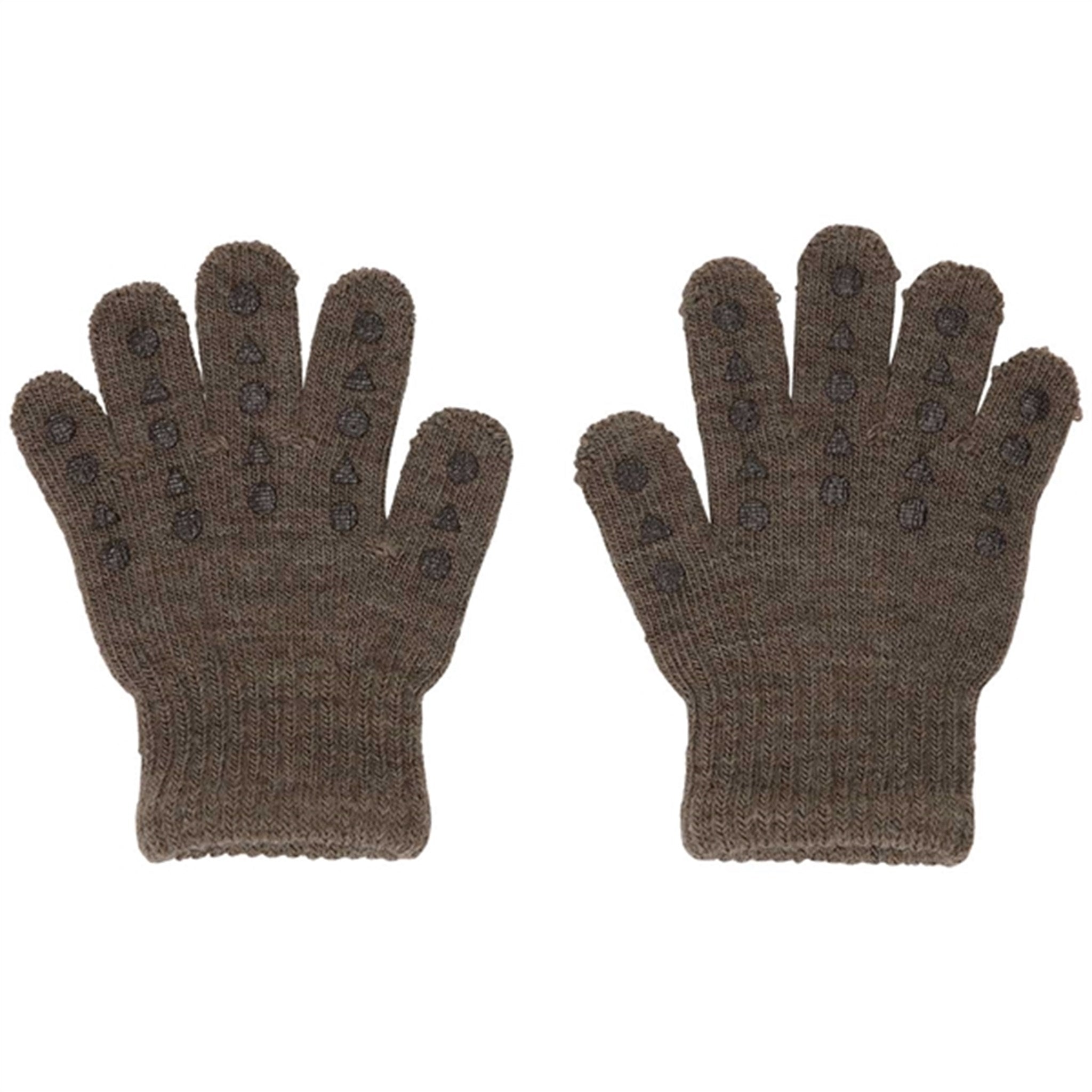 GObabyGO Grip Gloves Brown Melange