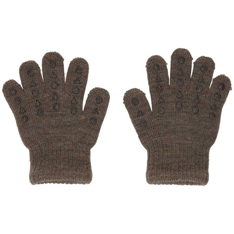 GObabyGO Grip Gloves Brown Melange