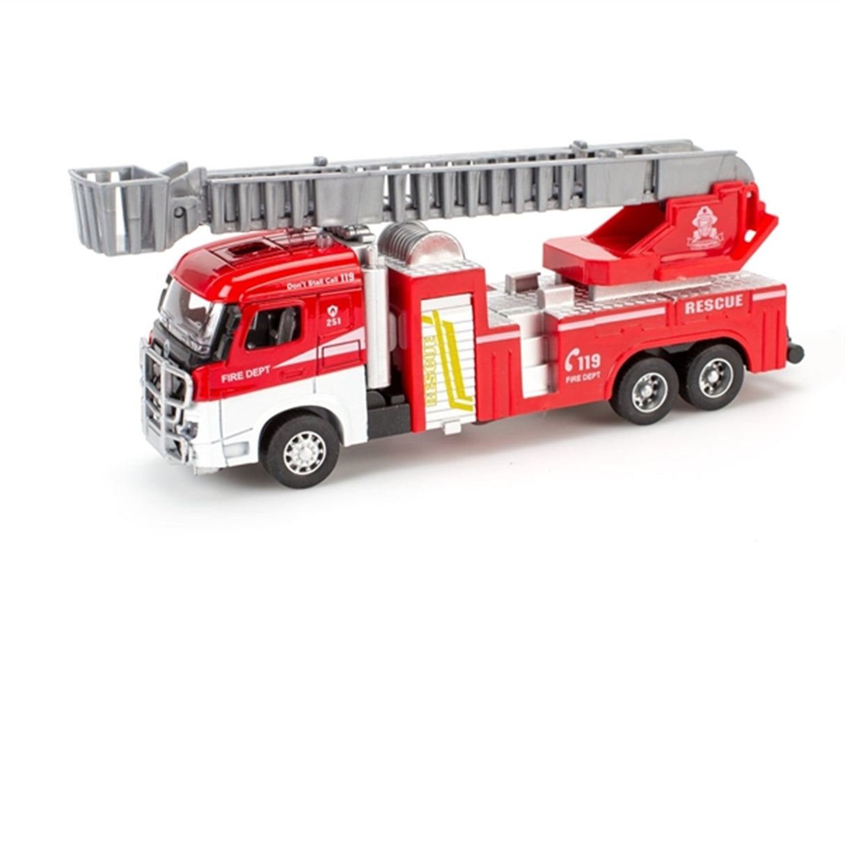 Magni Fire Trucks With Pull Back Light And Sound Kran