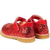 Angulus Starter Mary Janes With Velcro Red/Red Glitter 3